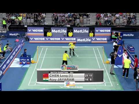 Victor Korea Open 2015 | Badminton F M3-MS | Chen Long vs Ajay Jayaram