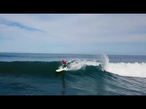 Drone footage of clean swell at Playa Guiones 