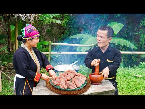 Dwarf Family Hunting and Cooking Quail | Mukbang Quail | Make fried quail