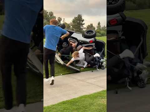 Our golf cart flipped…