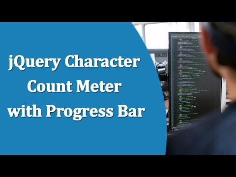 jQuery character count meter with progress bar