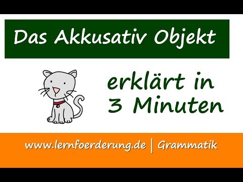 Satzglied Akkusativ Objekt - erklärt in 3 Minuten