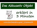 Satzglied Akkusativ Objekt - erklärt in 3 Minuten