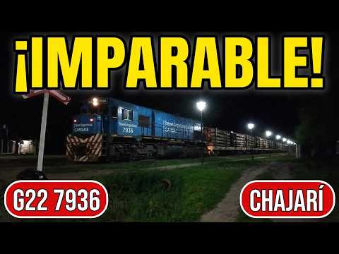 CARGADO DE PINO: Locomotora 7936 por Chajarí Ferrocarril Urquiza 17-10-2026 Trenes Argentinos