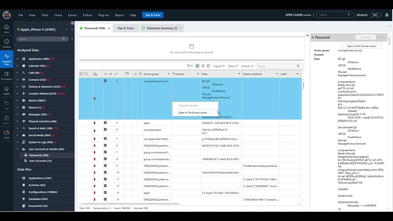 How to Use the Keychain Dump in Cellebrite Physical Analyzer 2