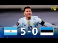 argentina vs estonia  5  x 0    Goles y Resumen  messi goles