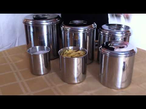 Stainless steel canisters