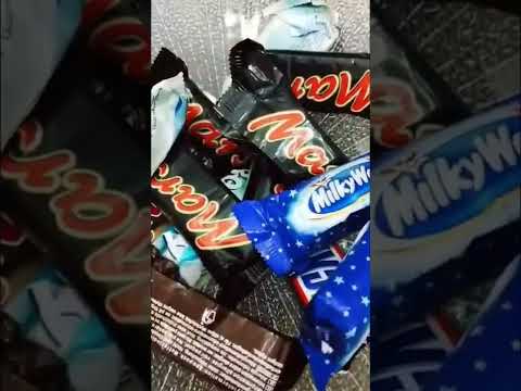 #mixing Chocolates 🍫 Mars/Bounty/Twix/Snickers/MilkyWay ASMR Relaxing #shorts #chocolate