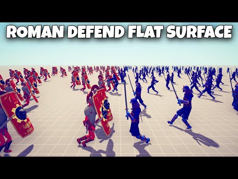 ROMAN DEFEND FLAT SURFACE vs FLAG BEARER EVERY UNIT - Totally Accurate Battle Simulator TABS