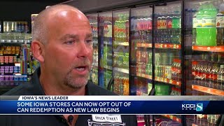Some Iowa businesses excited to opt out of bottle redemption program