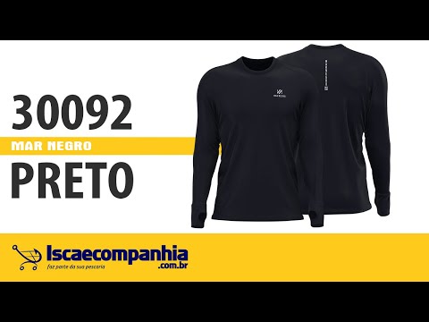 Vídeo Camiseta Poliamida Mar Negro 30092 - Preto