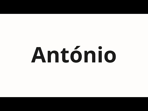 How to pronounce António