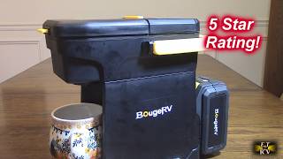 CORDLESS COFFEE MACHINE! BougeRV  -Battery Powered or 120V , K Cup or Grounds!