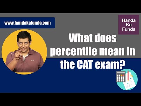 What does percentile mean in the CAT exam?