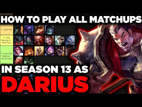 In-Depth Guide on EVERY TOPLANE MATCHUP for Darius - How to Optimally Play Every Lane Season 13