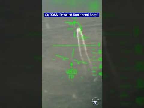Russian Su-30SM Engages Unmanned Surface Vessels in the Black Sea