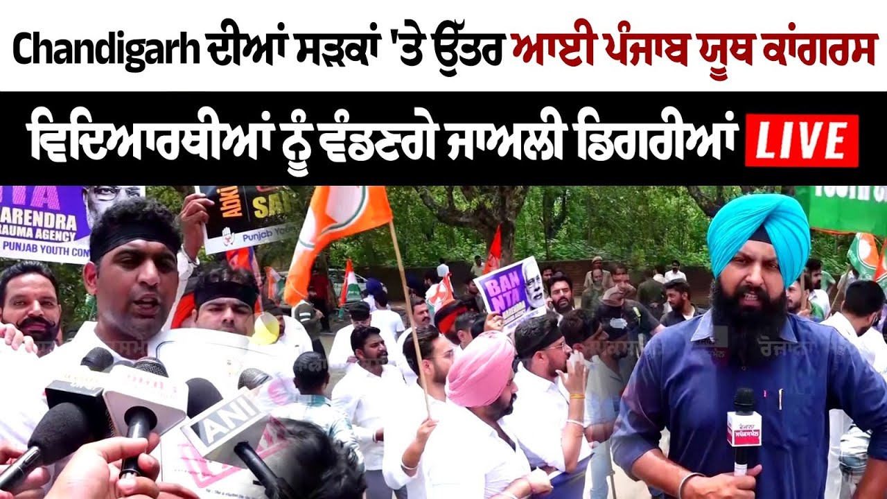 NEET Protest in Chandigarh: NSUI hit streets of Chandigarh, will distribute fake degrees to students NEET Protest in Chandigarh: NSUI hit streets of Chandigarh, will distribute fake degrees to students