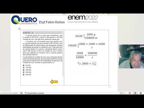 Questão 145 - Proporção e Regra de Três – Pacote de Jogo para Smartphone
