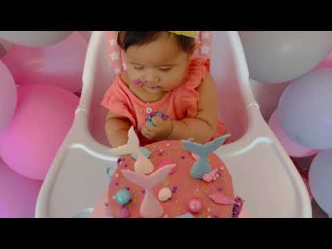 6Months baby girl charu is eating cake #charu's daily life