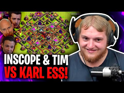 🤭🤯 TRYMACS reagiert auf INSCOPE & TIM vs. KARL ESS! Free2Play Challenge in Clash of Clans!