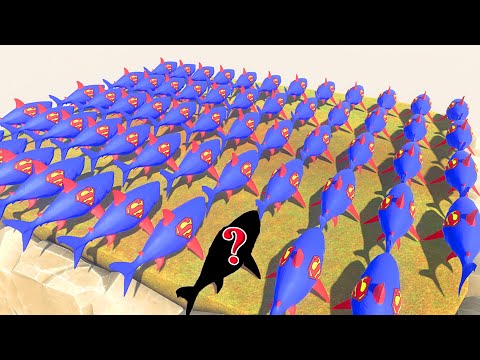 SUPERMAN MUTANT MEGALODON CHAMPIONSHIO RACE ► Animal Revolt Battle Simulator