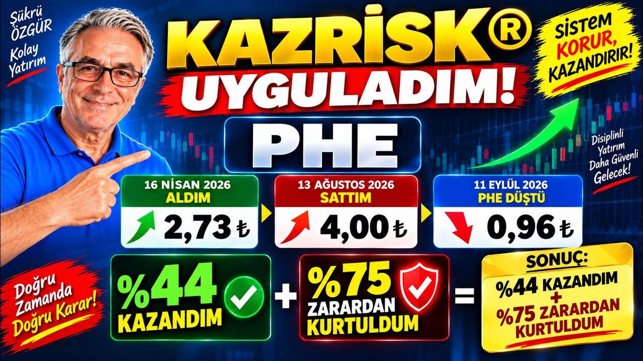PHE'Yİ 4,00 TL'DEN SATTIM! 😱 Sonra 0,96 TL'ye Düştü | KAZRİSK®