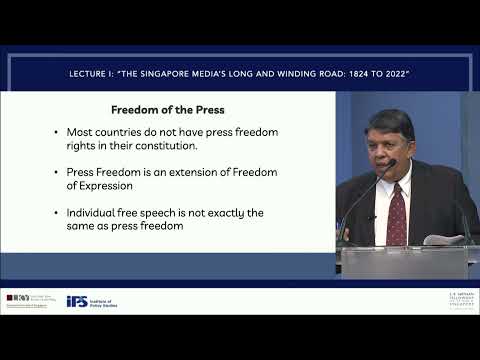 IPS-Nathan Lectures by Mr Patrick Daniel — Lecture I