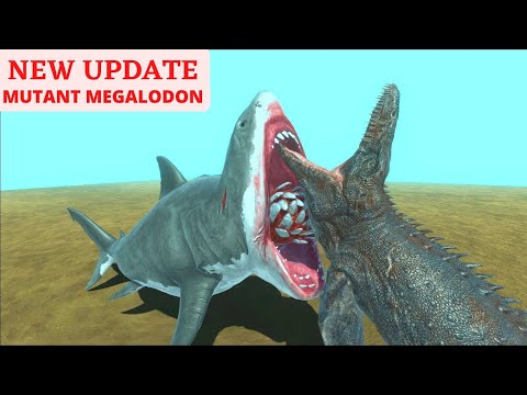 MUTANT MEGALODON VS AQANTICS UNITS - ANIMAL REVOLT BATTLE SIMULATOR
