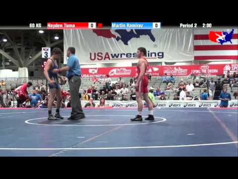 Hayden Tuma vs. Martin Ramirez at 2013 Junior Nationals - FILA - GR