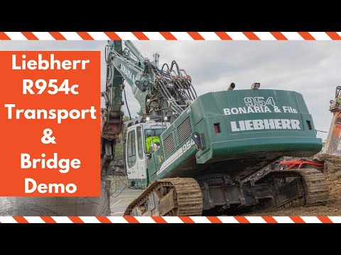 Liebherr R954C demolition excavator from Bonaria taking down a bridge