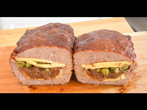 Stuffed Meatloaf Recipe - Cheese Stuffed Meatloaf