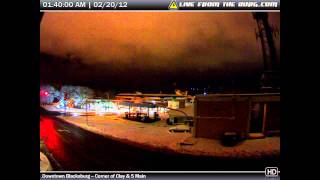 preview picture of video '2012 Presidents' Day Winter Storm Time-Lapse: Blacksburg, VA'