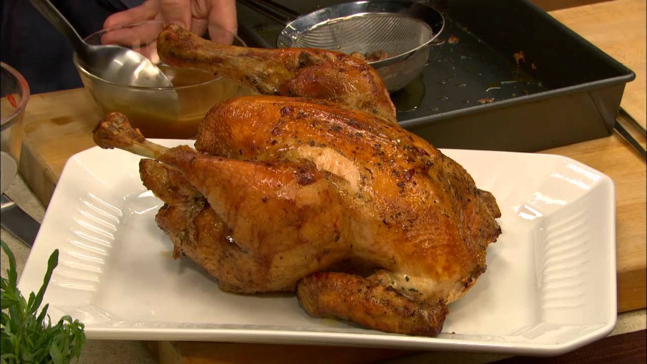 Essential Pépin: Roast Capon with Armagnac-Mushroom Sauce