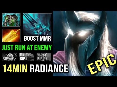WTF 14Min Radiance Boost MMR By Running At Enemy with Hyper Carry Abaddon 7.32e Dota 2
