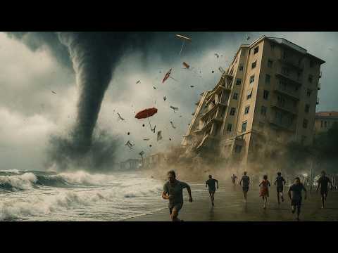 BREAKING NEWS FROM ITALY! A terrifying tornado is devastating the beaches of Calabria