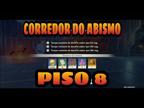 Corredor do Abismo f2p (PISO 8 COMPLETO) - GENSHIN IMPACT