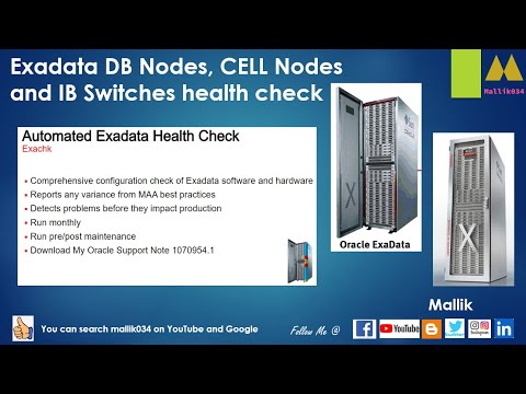 Exadata Health Check DB Nodes CELL Nodes IB Switches Health Check Cellcli and dcli Commands