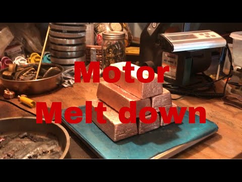 25 pounds of copper from electric motors melt down
