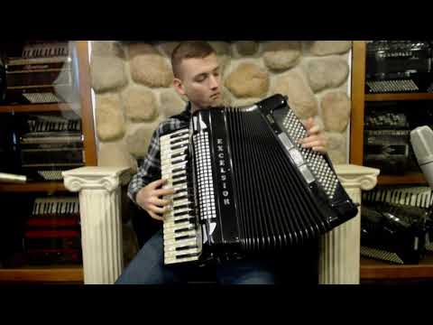 3541 - Black Excelsior Model 315M Midivox Piano Accordion LMMM 41 120 $2499