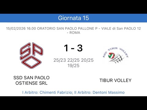 SERIE CF SPO VS TIBUR VOLLEY 