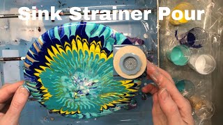 Sink Strainer Drainer Fluid Art Trivet~Beginner Pour Painting