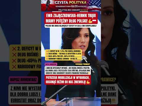 EWA ZAJĄCZKOWSKA-HERNIK TRĄBI MAMY POTĘŻNY DŁUG POLSKI! 💪🇵🇱