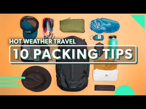 10 Minimalist Packing Tips For Hot Weather Travel | How To Pack Light & Keep Cool (Spring & Summer) Video