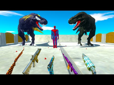 FPS AVATAR & 2x DARK T-REX  DEATH CLIMB - Animal Revolt Battle Simulator