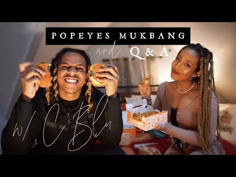 POPEYES MUKBANG & instagram q&a W/ C BLU ♡