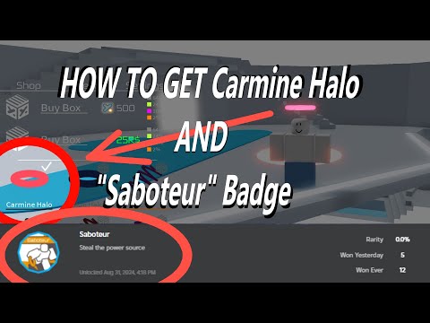 How to get Carmine Halo and "Saboteur" Badge
