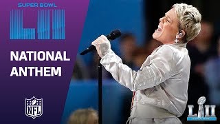 P!nk Belts Out the National Anthem! | Super Bowl LII NFL Pregame