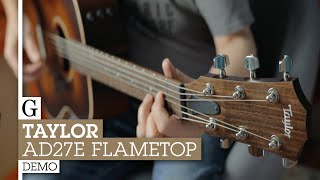 Video thumbnail for Taylor AD27e Flametop Acoustic Demo by Guitarist