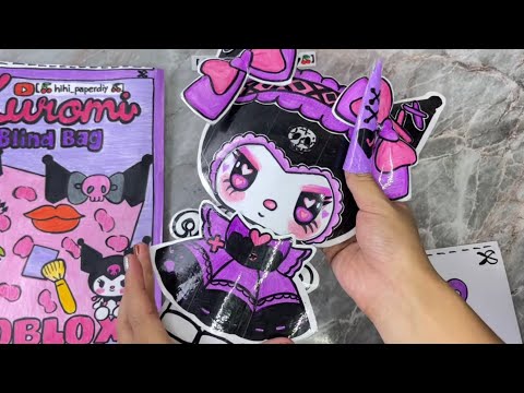 [ 🍒 hihi_paperdiy 🍒]Roblox Meets Kuromi: DIY Skincare & Outfit Magic Tutorial from Blind Bag Bonanza