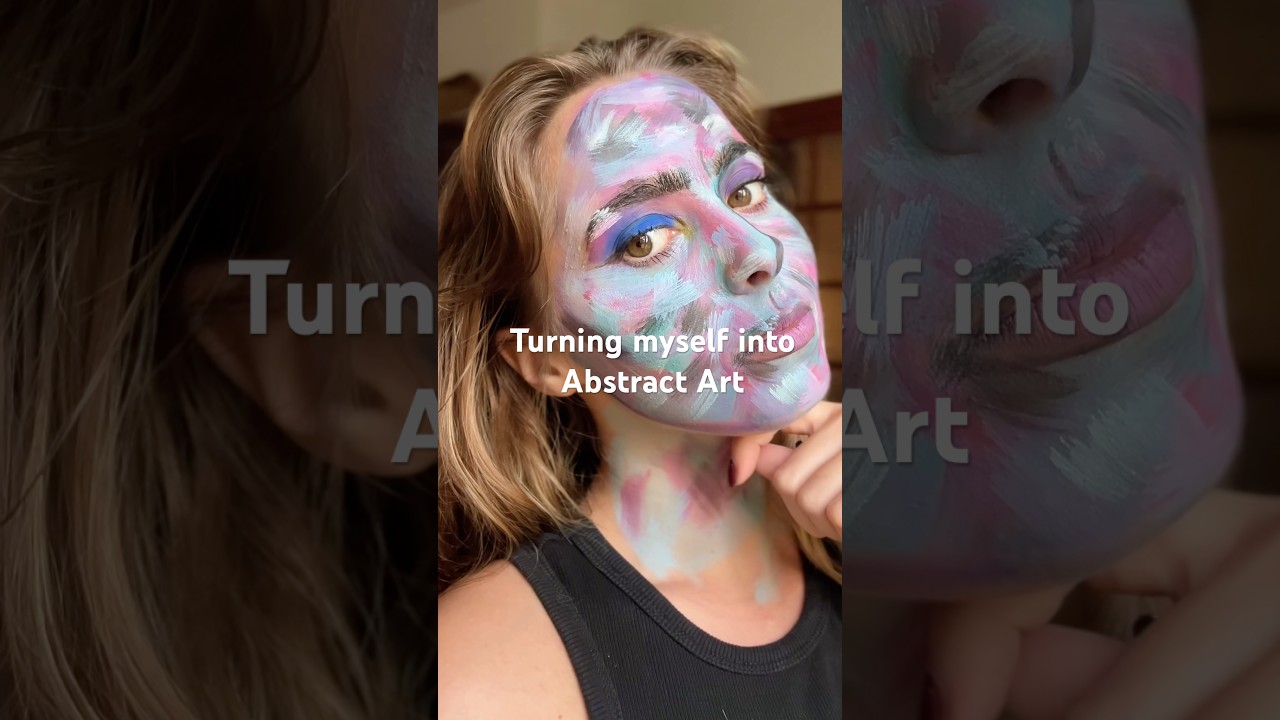 Turning myself into abstract art #art #makeup #sfxmua #trend #artwork #makeupartist #abstract #viral